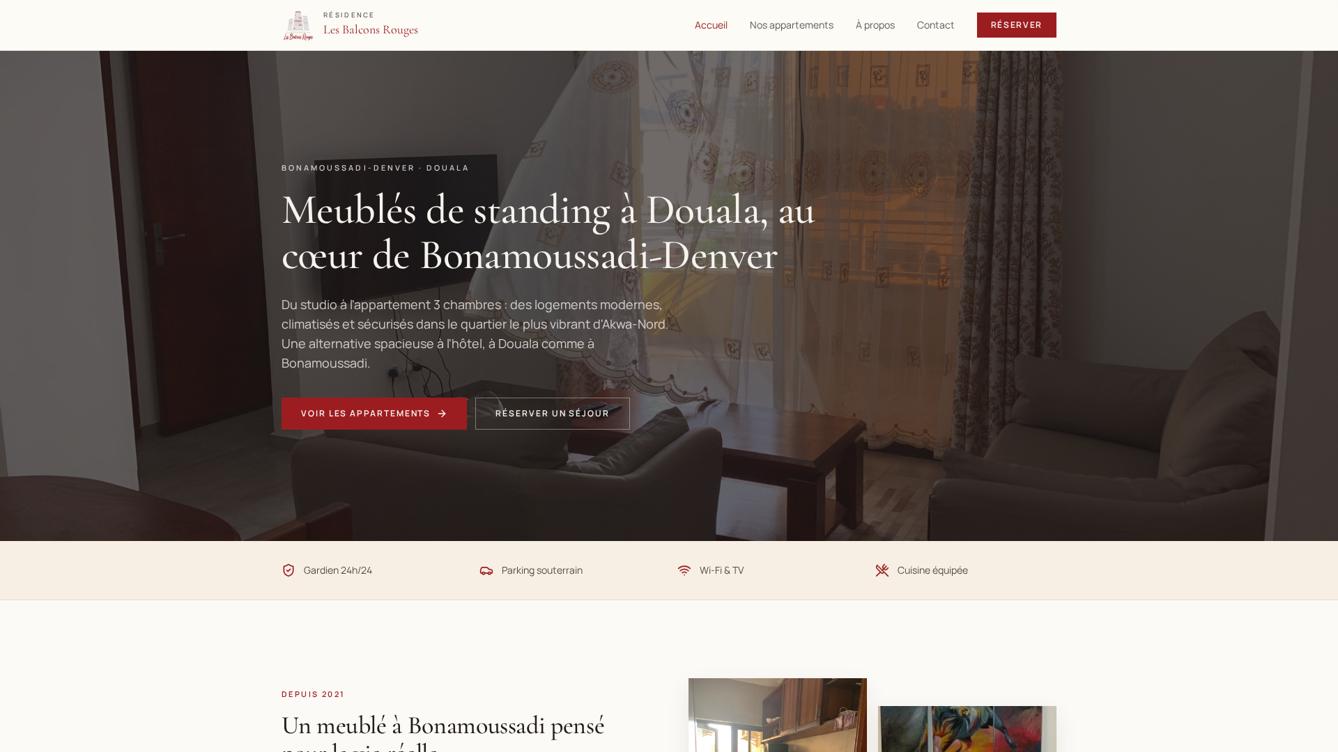 Aperçu des appartements Les Balcons Rouges